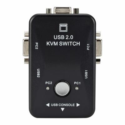 China Mini Keyboard USB KVM Switch Manual 2 Port VGA KVM Switch Box For 2 in 1 for sale