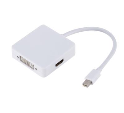 China Mini DP to dvi hdm1 vgaA conversion line lightning notebook three in one MiniDP to VGA HDM1 DVI converter for sale