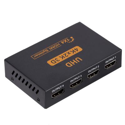 China Metal 4K 2K HDM1 4 Ways HDM1 1x4 Ultra HD 1 Splitter Input Output 4 4 Port Video Splitter for sale