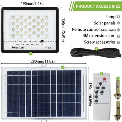 China IP67 ABS 200w SMD Flood Light Residential Waterproof Aluminum Solar Outdoor Led Flood Light With Extended Power Battery for sale