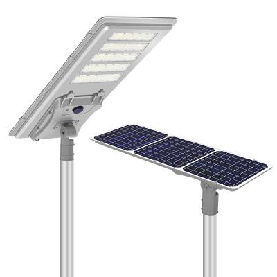 China 8-12M High Quality Outdoor solar powered garden lamp 60W 80W 100W LED waterproof all in one outdoor solar led street light for sale