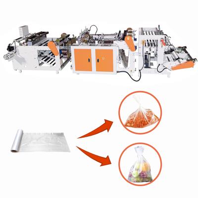 China Biodegradable fruit vegetable transport meat food polythene bag making machine with edge position controller for sale