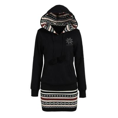 China Autumn/fall anti-pilling long sleeve viscose/wool high quality hoodies with embroidery edge for sale