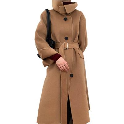 China Breathable Mandarin Collar Design Women's Long Winter Coat for sale