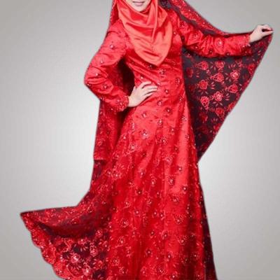 China New Fashion Anti-static Chinese Style Modern Design Muslim Bridal Dress Women Wedding Dress Manufacturer for sale