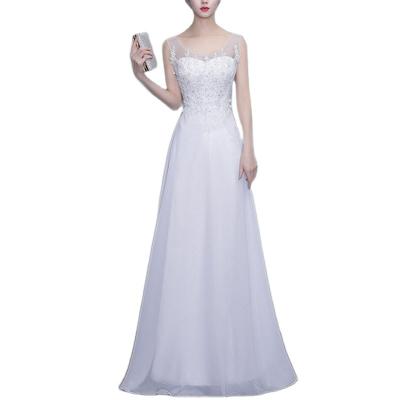 China Custom Beautiful Anti-wrinkle Bohemian Girl Your Logo Bride White Wedding Dress export clothing for sale