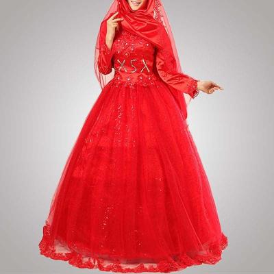 China Anti-static European Fashionable Contrast Color Office Fashion Business Design Islamic Wedding Dress With Hijab With Your Logo for sale