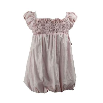 China Little Girl Anti-Static Puff Sleeve Smocked Beautiful Model Dresses Top Bottom Kids Rocket for sale