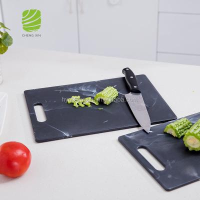 China Sustainable Extra Large Food Grade Commercial Marbled Plastic Cutting Board Set Of 3 For Kitchen for sale