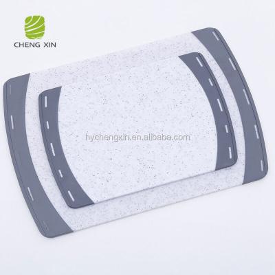 China Sustainable New Design Hot Sale Slate Look Cool Choppers Plastic Concrete Cutting Board for sale