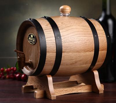 China Wine Customize Oak Wood Barrel 0.75L 1.5L 3L 5L 15L For Wine Beer for sale