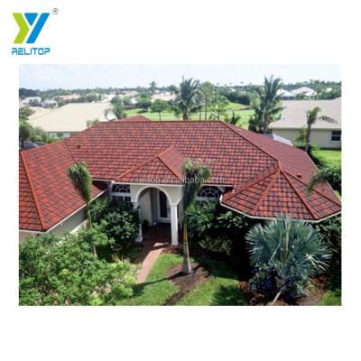 China Coastal Mid Century Custom Style Antirust Stone Coated Steel Roofing Spanish Barrel Roof Tiles Trustworthy Sheet Roofing Supplier for sale