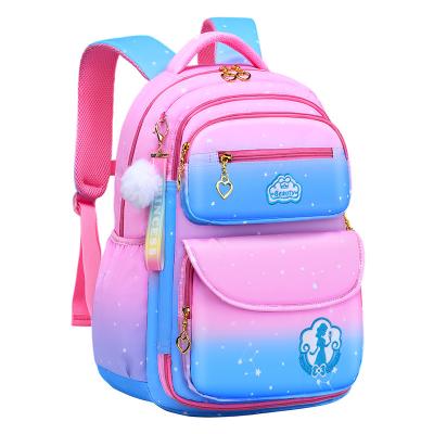 China Waterproof Schoolbag Primary School Students Gradient Wholesale Girls 6-12 Years Princess Lady Backpack for sale