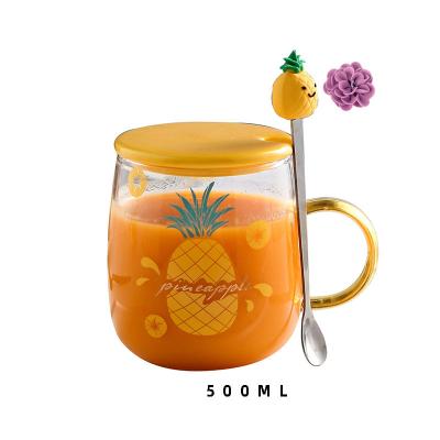 China Viable Transparent Clear Glass Custom Sublimation Mug Tumbler Mug 11oz Glass Mug With Handle for sale