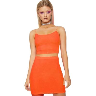 China 2021 Summer Crop QUICK DRY Top Spring And Tuck Sexy 2 Piece Set Women Bodycon Two Piece Set for sale