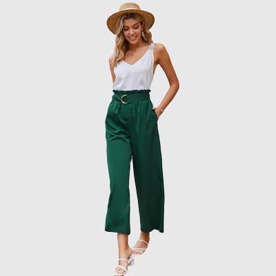 China Spring Summer New Arrivals 2021 Anti-pilling Fashion Wide Leg Female Women Casual Loose Pants for sale