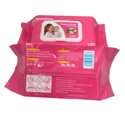 China 100% Biodegradable Flushable Wet Wipes China Factory Recycled Customized Design Baby Wet Wipes for sale