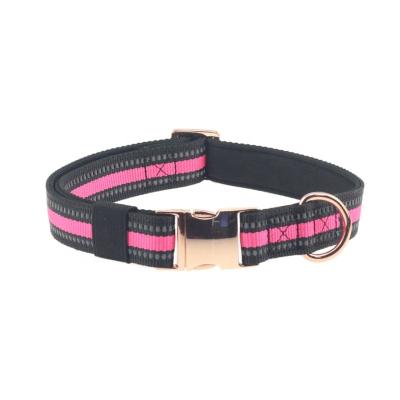 China Bulk Custom Designer Chain Dog Collars Dog Collars Metal Buckle Luxury Nylon Reflective Light Weight Collar Customized for sale