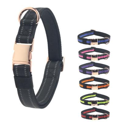 China Dog Accessories Reflective Luxury Gold Dog Collar Reflective Nylon Other Pet Collars, Leashes And Harnesses for sale