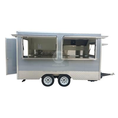 China Multifuntion Factory Supply Customized Length Street Catering Hamburger Vending Square Food Trailer for sale