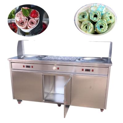 China Snack Factory New Model Single Square Pan Table Top Fried Ice Cream Machine for sale