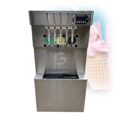 China Cheap easy operation labor saving 5 flavors automatic control soft ice cream machine soft ice cream machine price for sale