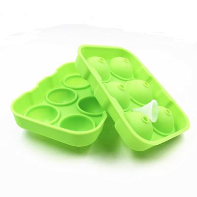 China Silicone Ice Ball Molds 2021 Round Shape Silicone Ice Cream Tray 6 Cavity Food Grade Silicone Ball Shape Silicone Ice Cream Tray Home Slippers for sale