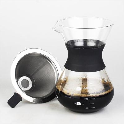 China Slice Drip Percolator Coffee Maker Pots Durable Italian Cheap Durable Glass Coffee Pot for sale