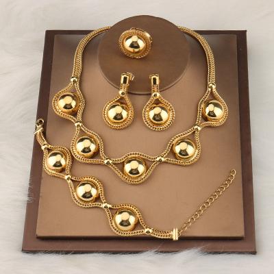 China Good Quality Women's Accessories Jewelry Sets 18k Gold Plated And African Luxury Jewelry Sets For Women for sale