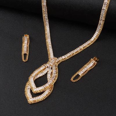 China Wholesale High Quality Yueming Fashion Jewelry American Diamond Women Necklace Sets Wedding Jewelry Sets for sale