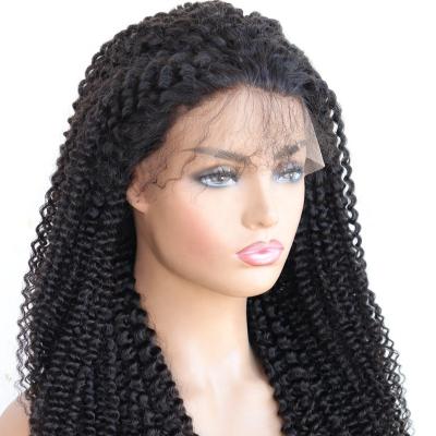 China Stock 100% Virgin Brazilian Curly Curly 360 Lace Frontal Human Hair Wigs With Bleached Knots for sale