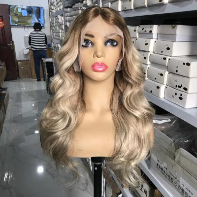 China Luxury Blonde Loose Wave Ombre Hair Wigs Long For White Women for sale