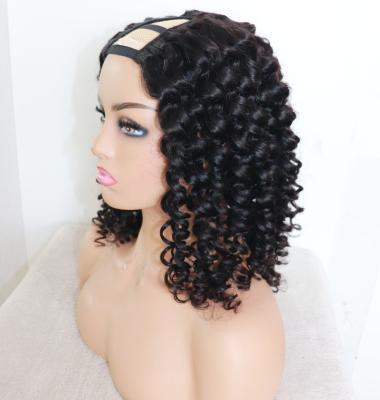 China Wholesale 100% Curly Spiral Hair Density U-Part Wig Tight Spiral Curly 150% Curl for sale