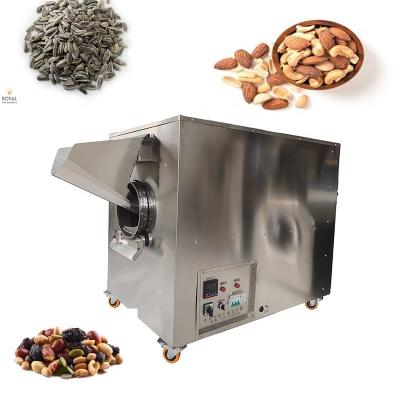 China Snack food factory High Quality Drum Type Roaster For Cashew Almond Hazelnut Nuts Peanut Roasting Machine for sale