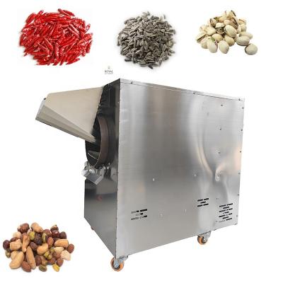 China Flour mill Commercial Quality Stainless Steel Gas Type Roasted Groundnut Red Skin Peeling For Sale Peanut Roasting Machine Price for sale