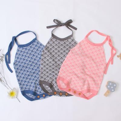 China Wholesale Cheap Lovely New Arrival Cute Baby Clothes Button Design Newborn Unisex Baby Knitted Baby Romper for sale