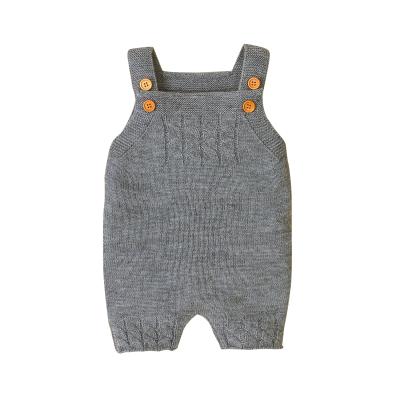 China Q82W265 Autumn And Winter New Modern Baby Clothes Haji European And American Pure Color Knit Strap Baby Romper for sale