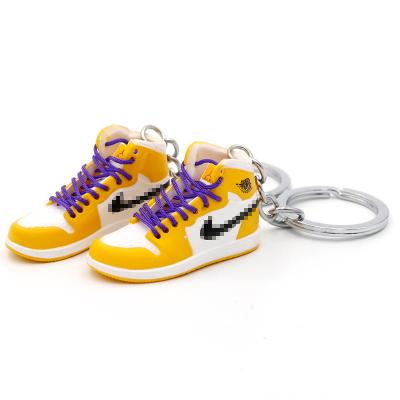 China 2021 Wholesale Hot Sale Mini Fobs Plastic Air Jordan 3d Silicone Shoe Sneaker Key Chain for sale