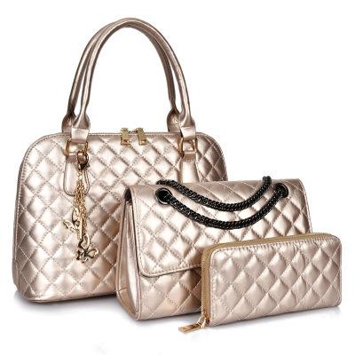 China 3pcs Tote Designer Fashion Waterproof PU Leather Handbag Sets For Women Luxury for sale