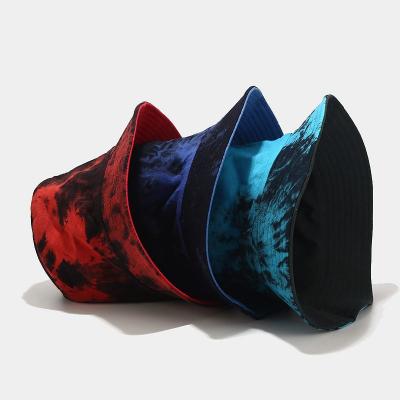 China 100% Double Sided Cotton Sun Fur Bucket Hats Wholesale Striped for sale