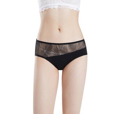 China Anti-Bacterial Breathable lace period panties sustainable leakproof menstrual period underwear for sale