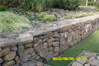 China Grey Galfan Coated Welded Gabion-Doos die Gabion-Rotskooien behouden Te koop