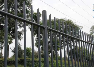 China Q235 Tubular Picket Fence Black Powder Coat for sale