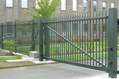 China Factory Supply European Style High Security Fencing W Profile Galvanized Steel Palisade Fence And Gate zu verkaufen