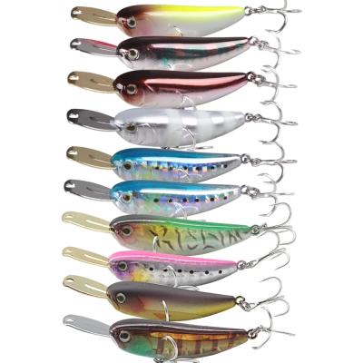 China BASSKING Minnow Fishing Lure 4cm 5.5g Hard Sinking Bait Stainless Steel Artificial Lure ABS Plastic Lure HL448 for sale