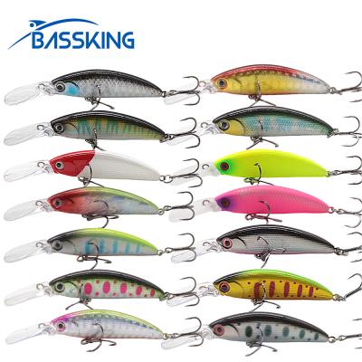 China ABS BASSKING Minnow 5cm Fishing 6.2g Lure 14 Colors Quality ABS Plastic Temptation Plastic Sinking Artificial Strong Seawater Bait Hard for sale