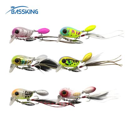 China ABS Plastic BASSKING Fishing Lure Hard Bait 54mm 4.8g 6 Colors Floating Wobbler Crankbait Professional Quality Hard Artificial Groundbait For Bass for sale