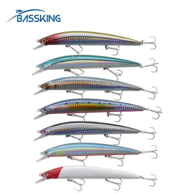 China Factory Sale BASSKING 147mm Minnow Bait 22g Floating/43g Minnow Bait 22g Floating/43g Fishing Lure Isca Para Sinking Artificial Floating 22g for sale