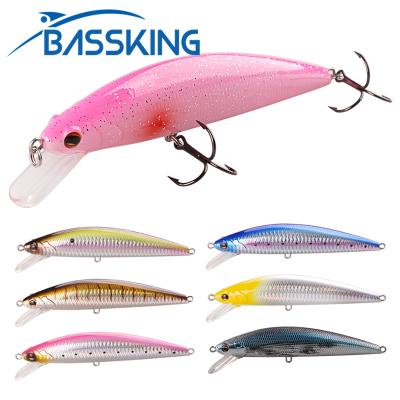 China ABS Plastic BASSKING Big Minnow Baits 14cm High Quality 66g Hard Baits Casting Lure Sinking Sea Fishing Bass Fishing Tackle Lure for sale