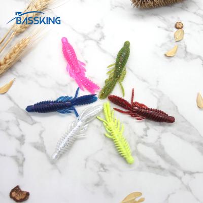 China BASSKING 10Pcs/Bag Silicone Fishing Lure Soft Groundbait Isca Wobbler 65mm 80mm Swimbait Artificial Soft Worm Silicone For Bass Pike Fishing for sale